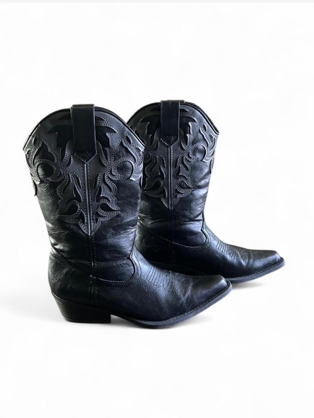 Madden Girl Black Cowboy Boots. Women’s size 6.5. GUC.